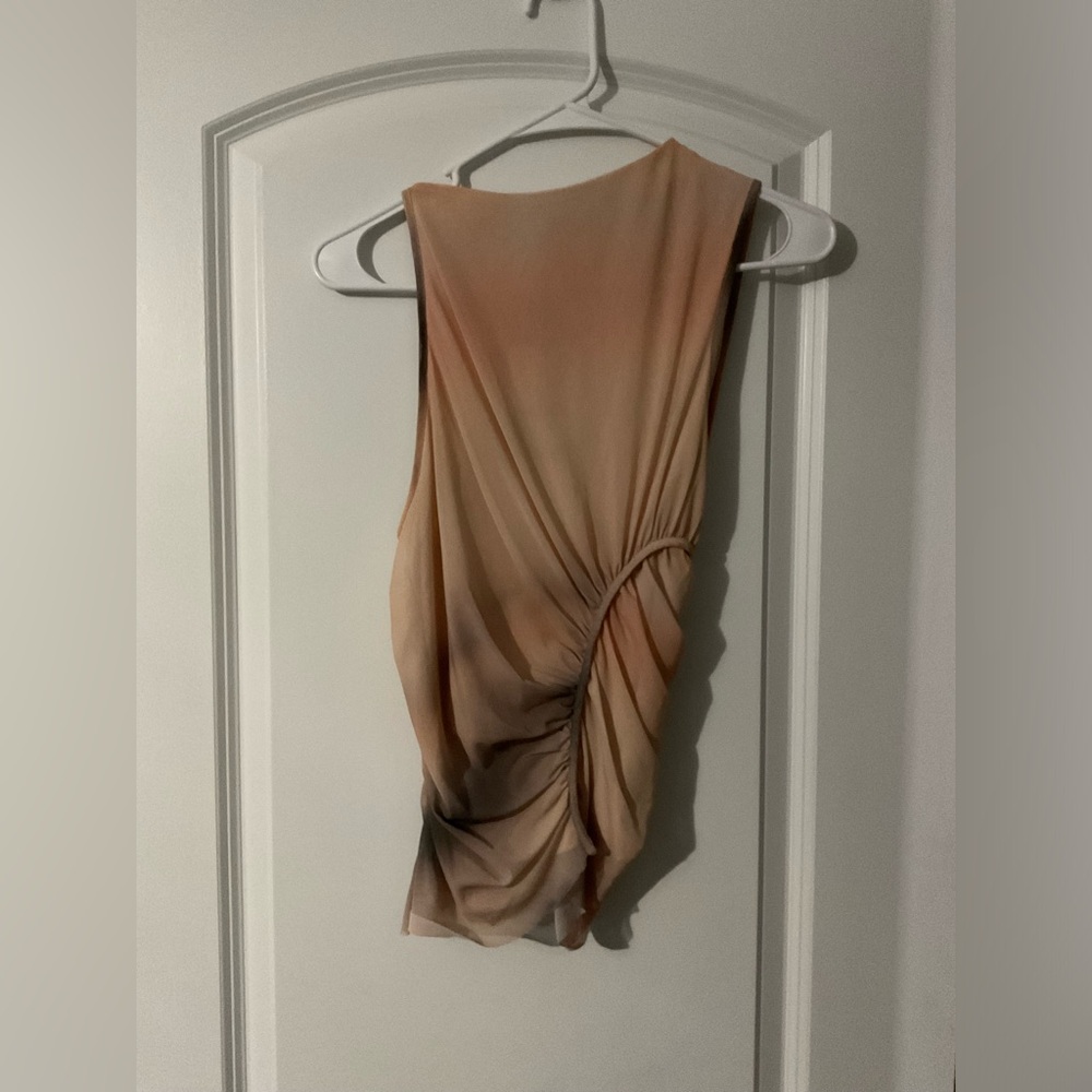 NWT Zara ruched tulle top ombre - Picture 3 of 7